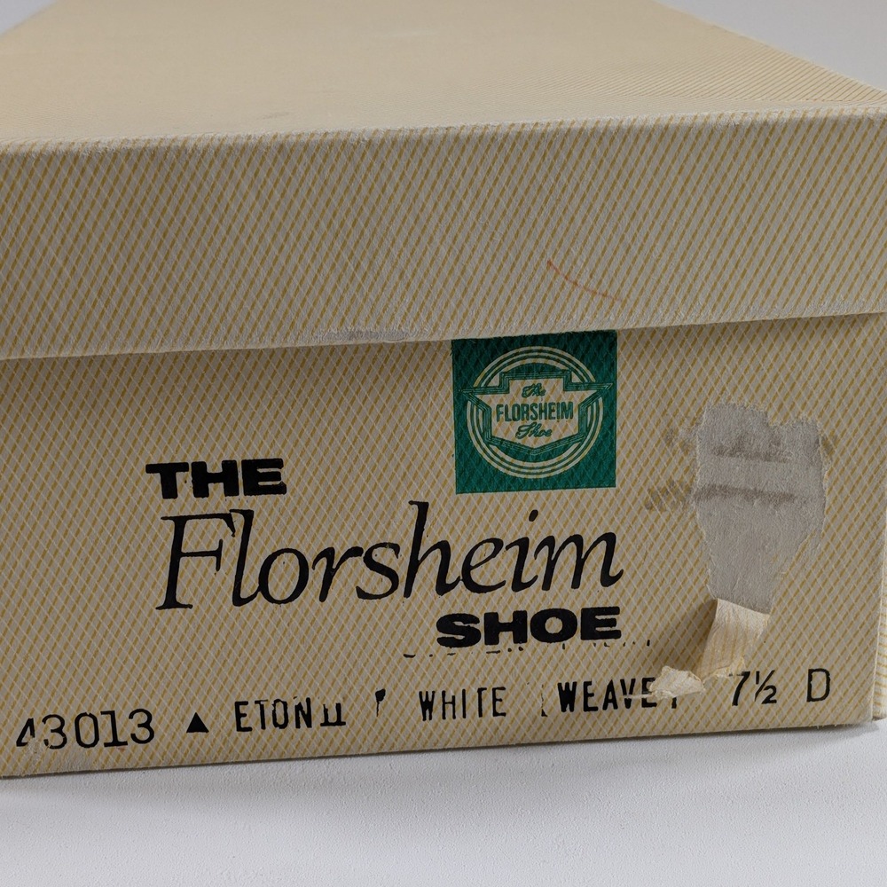Florsheim Designer Collection Eton White Woven Leather Loafers Men's 7.5 D 43013 - Picture 9 of 9